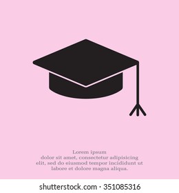 Graduation hat cap icon