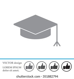 Graduation hat cap icon