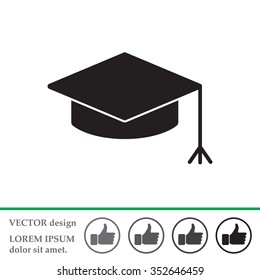 Graduation hat cap icon