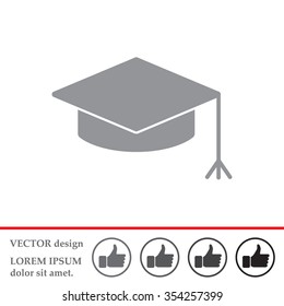 Graduation hat cap icon