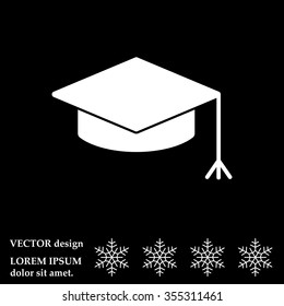 Graduation hat cap icon