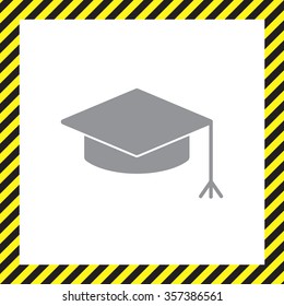 Graduation hat cap icon