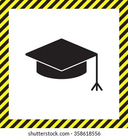 Graduation hat cap icon