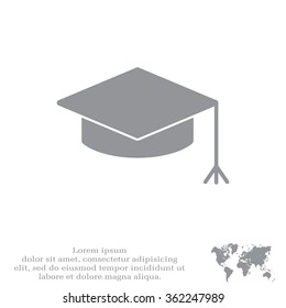 Graduation hat cap icon