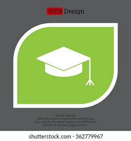 Graduation hat cap icon