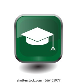 Graduation hat cap icon