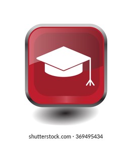 Graduation hat cap icon