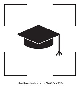 Graduation hat cap icon