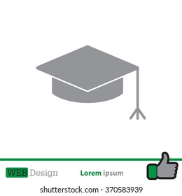 Graduation hat cap icon