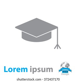 Graduation hat cap icon