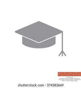 Graduation hat cap icon