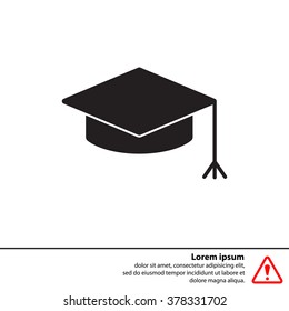 Graduation hat cap icon