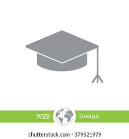 Graduation hat cap icon