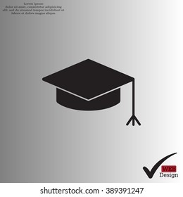Graduation hat cap icon