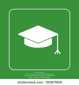 Graduation hat cap icon