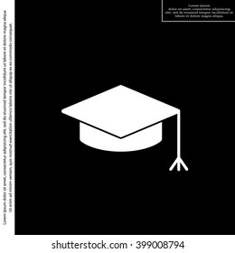 Graduation hat cap icon