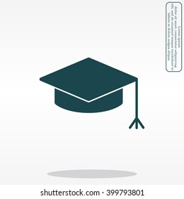 Graduation hat cap icon
