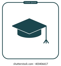 Graduation hat cap icon