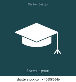 Graduation hat cap icon