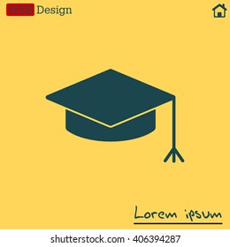 Graduation hat cap icon