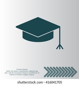 Graduation hat cap icon