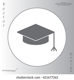 Graduation hat cap icon