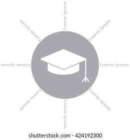 Graduation hat cap icon