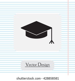 Graduation hat cap icon