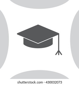 Graduation hat cap icon