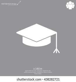 Graduation hat cap icon