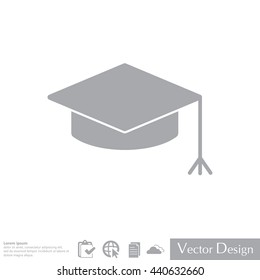Graduation hat cap icon