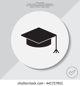 Graduation hat cap icon