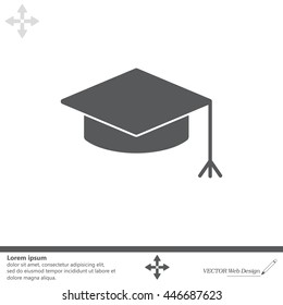 Graduation hat cap icon