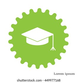 Graduation hat cap icon