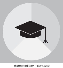 Graduation hat cap icon