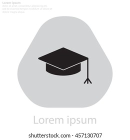 Graduation hat cap icon