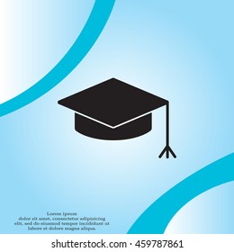Graduation hat cap icon