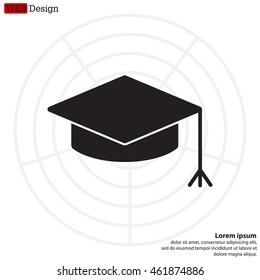 Graduation hat cap icon