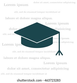 Graduation hat cap icon