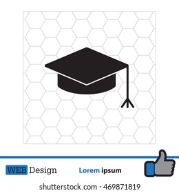 Graduation hat cap icon