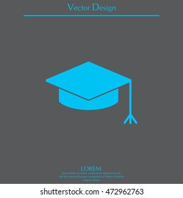 Graduation hat cap icon
