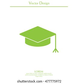 Graduation hat cap icon
