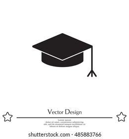 Graduation hat cap icon