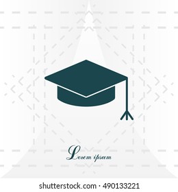 Graduation hat cap icon