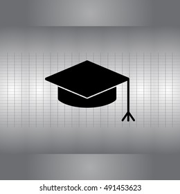 Graduation hat cap icon
