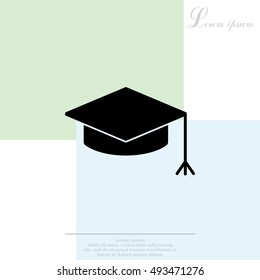 Graduation hat cap icon
