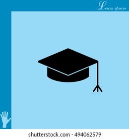 Graduation hat cap icon