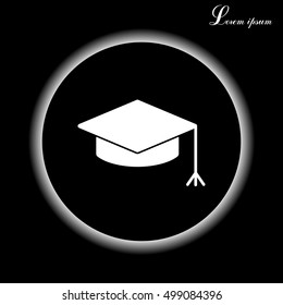 Graduation hat cap icon