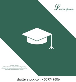 Graduation hat cap icon
