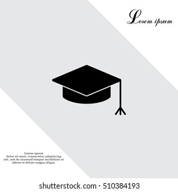 Graduation hat cap icon